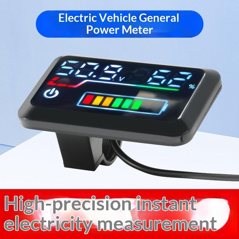 Energy Monitor Meter - 高精度電圧計 デジタルバッテリー残量表示器 48V-72V: 1個入り パワーディスプレイ 電動スクーター