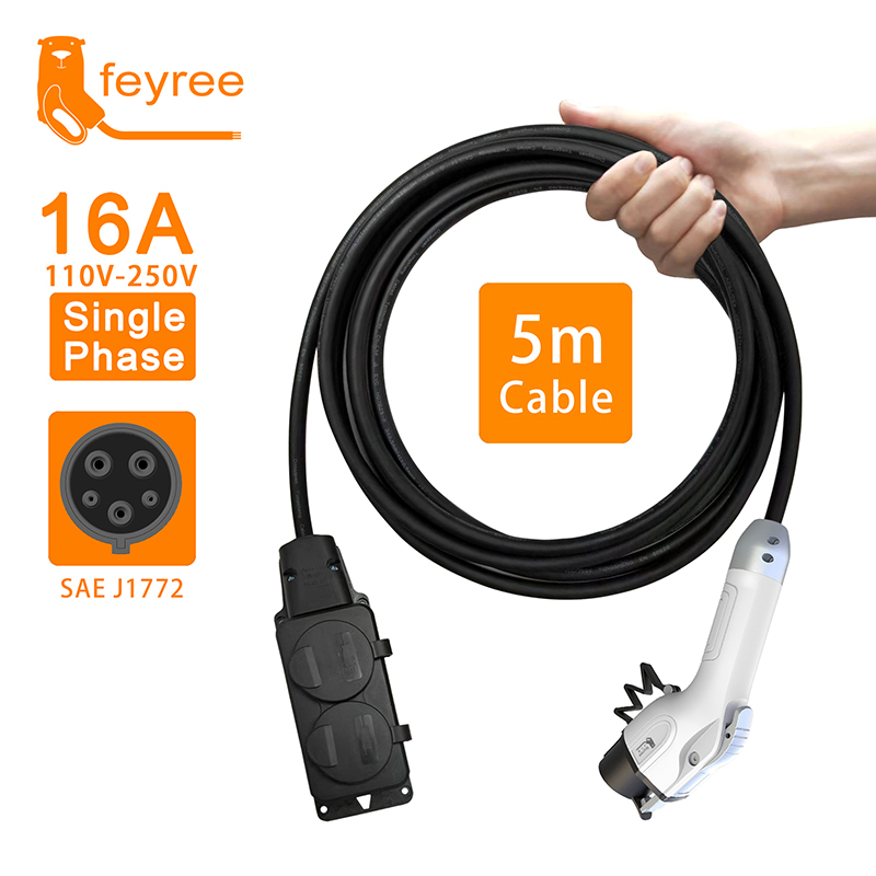 Outdoor Power Station - Feyree Type1 16A充電ケーブル EUソケット付き屋外電源ステーション 電気自動車サイドディスチャージプラグ EV（V2L対応車が必要）