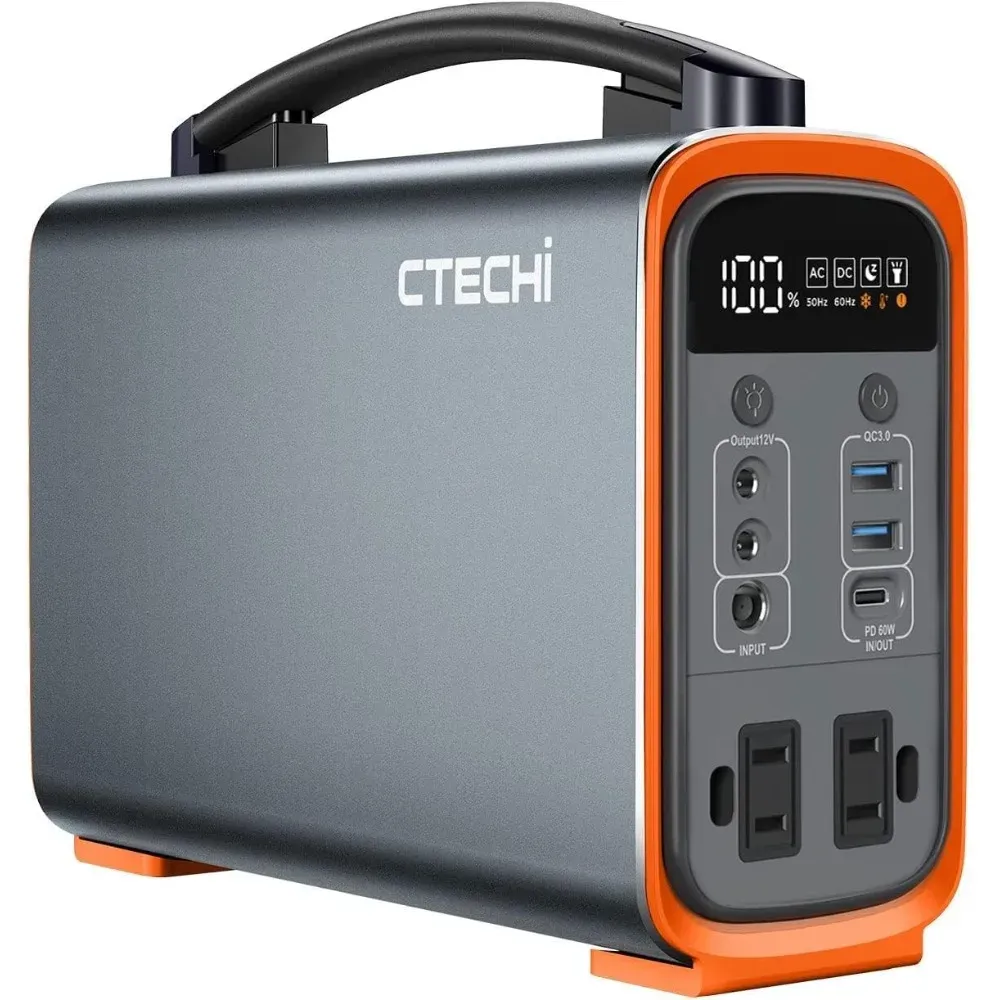 Solar Generator - 320Wh Lifepo4 ポータブル発電所、太陽光発電機 200W 緊急電源、キャンプ、旅行、CPAP、緊急用