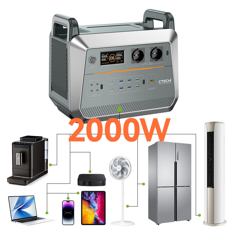 家庭用緊急電源急速充電2000W 家庭用屋外キャンプ用ポータ - Solar Generator のレビューと価格