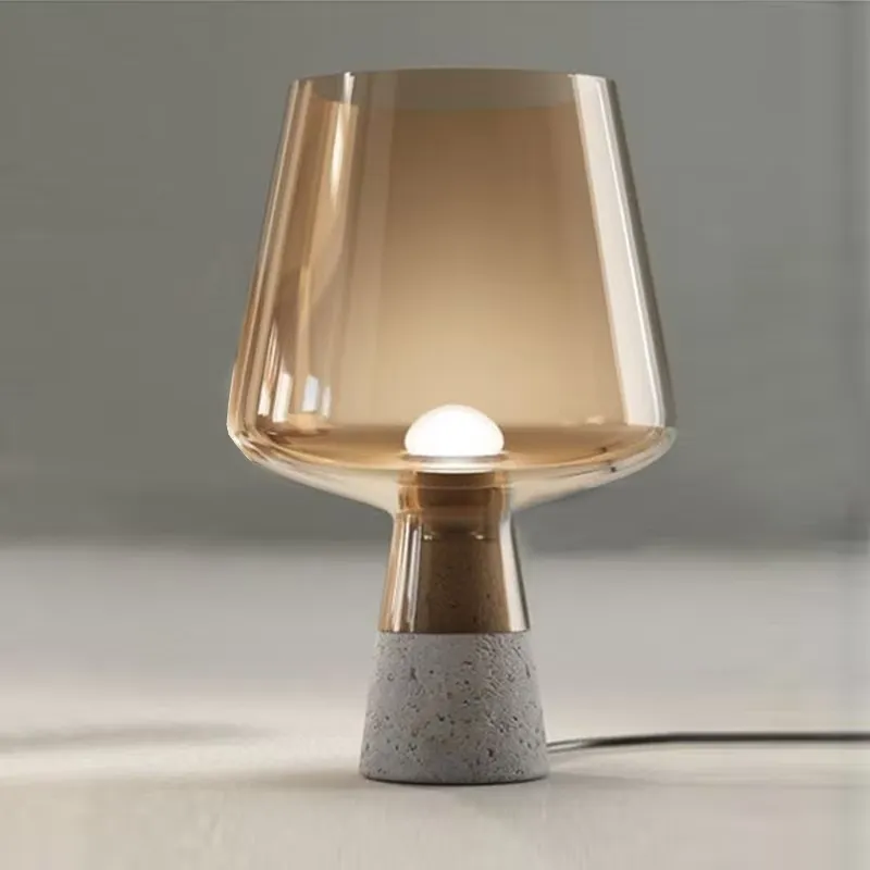 北欧風のシンプルなセメント製テーブルランプ。モダンなグレーの - Solar Lamp のレビューと価格