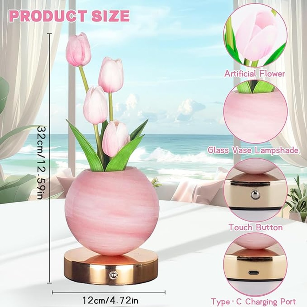 トレンド感あふれる「ランパラ・デ・アネス」テーブルランプ。花 - Solar Lamp のレビューと価格
