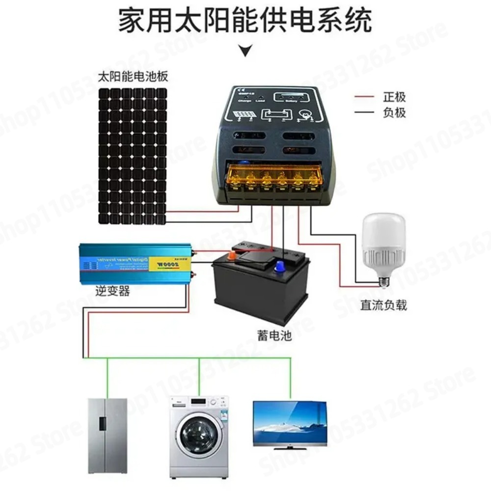 ソーラーコントローラー 12V/24V 自動式、汎用、家庭用 - Charge Controller Solar のレビューと価格