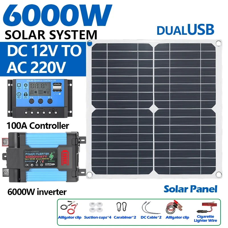 6000Wのソーラーキット。200Wのソーラーパネルとコント - Solar Panel 200W のレビューと価格