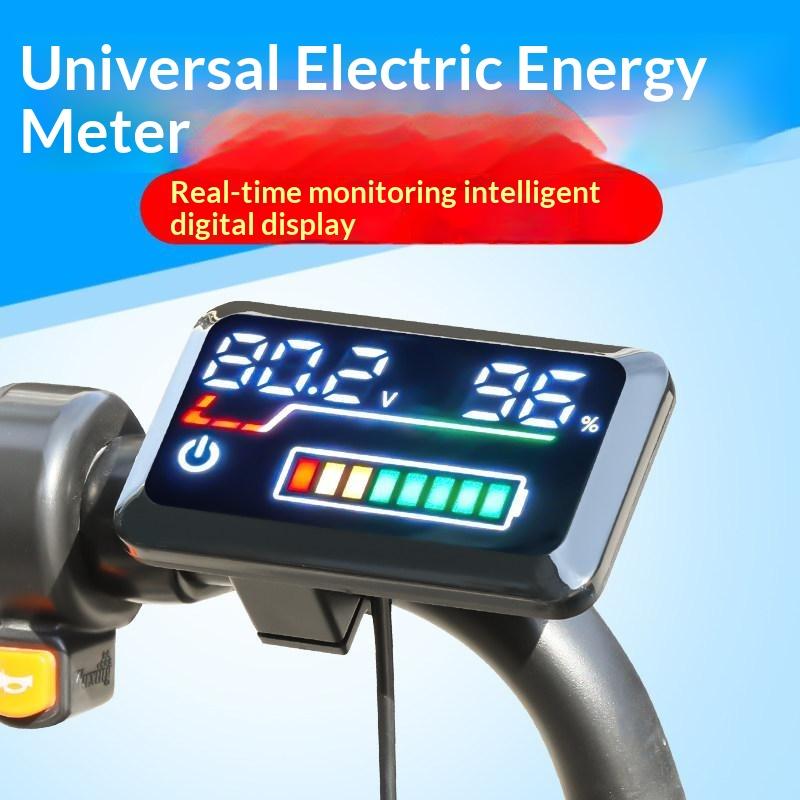 高精度電圧計 デジタルバッテリー残量表示器 48V-72V: - Energy Monitor Meter のレビューと価格