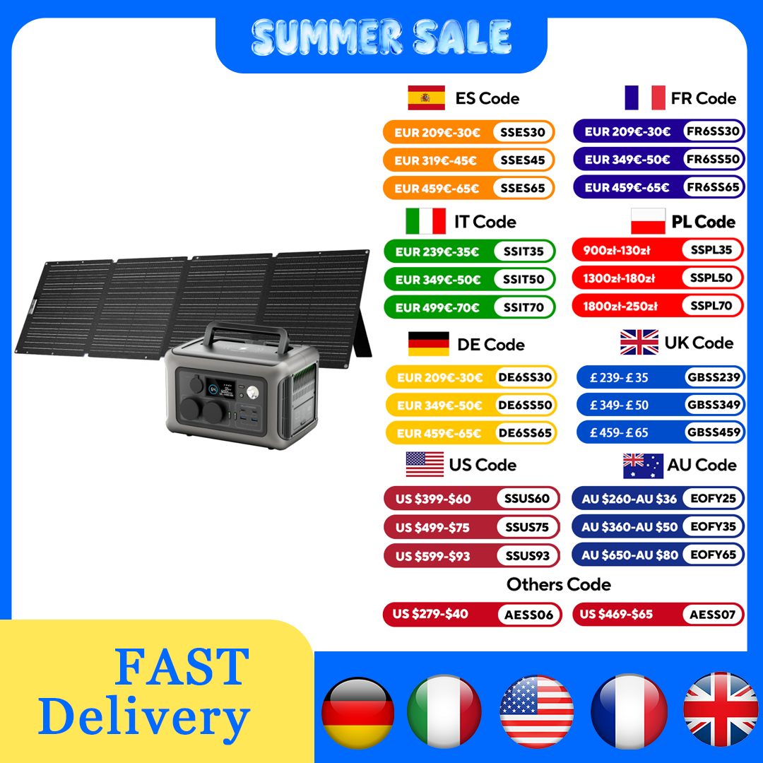 ALLPOWERS R600 ポータブル電源 299Wh 6 - Solar Panel 200W のレビューと価格