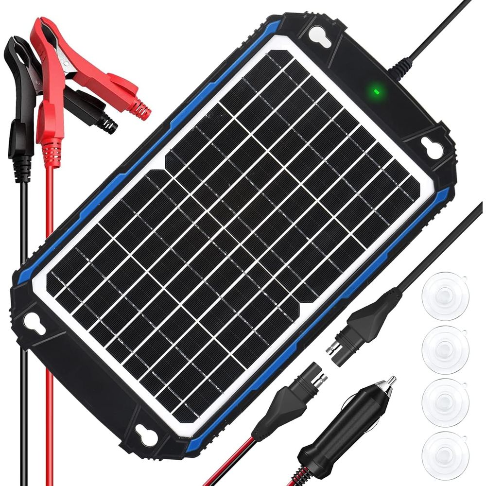 防水 12W 12V ソーラーバッテリー充電器＆メンテナー  - Charge Controller Solar のレビューと価格